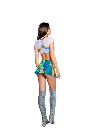 FR123 - Lace-Up Vinyl Skirt***50% OFF***