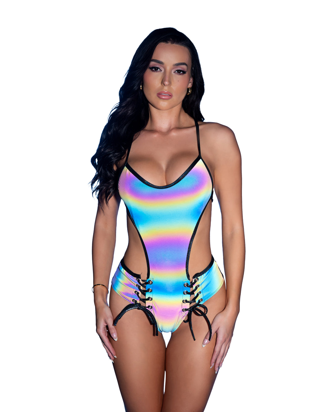 JR288 - Reflective Lace-up Bodysuit