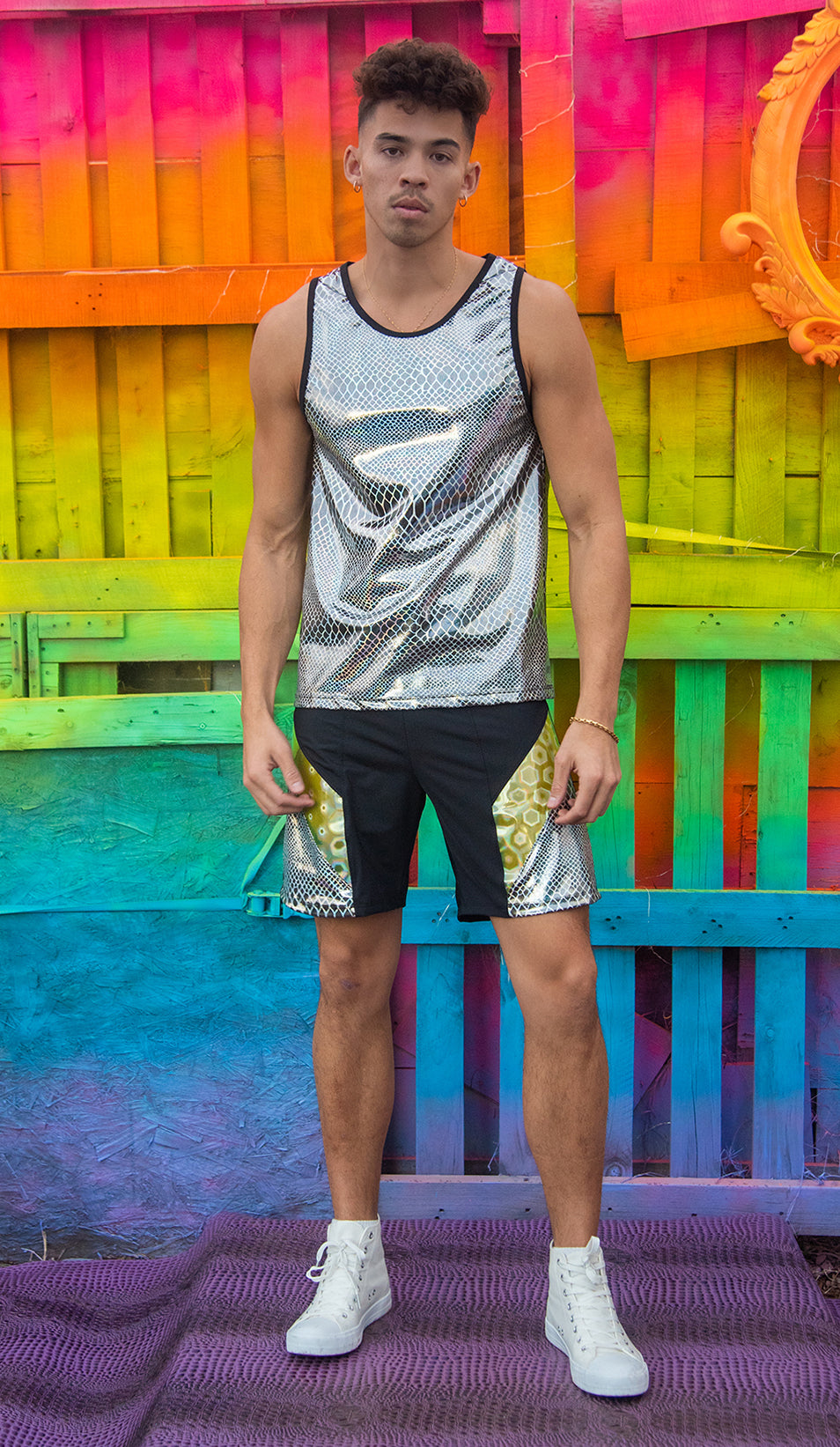 FE262 - Unisex Metallic Basic Tank***25% OFF