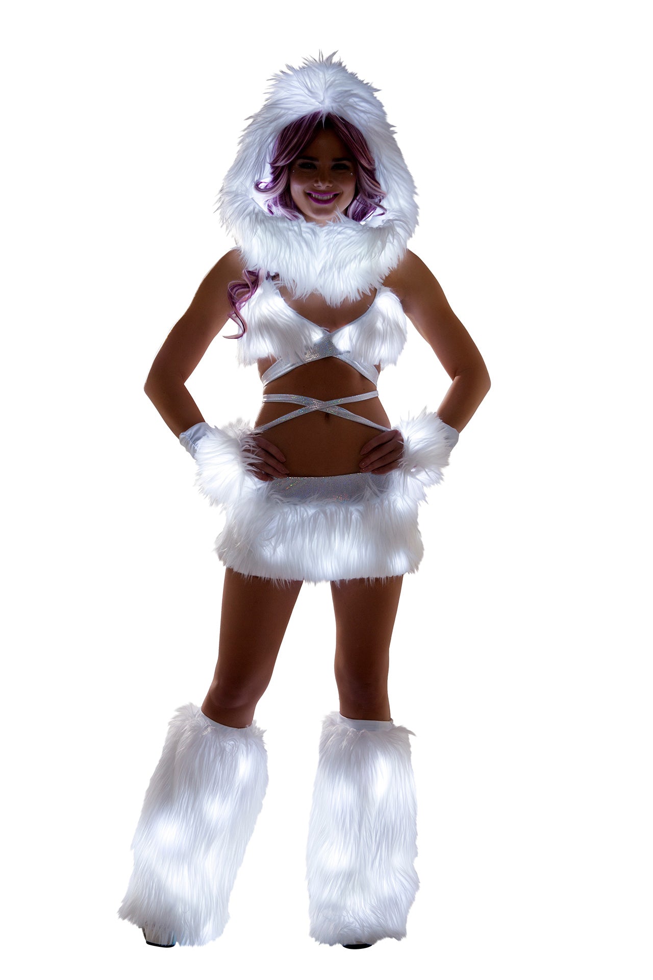 FF430 - Faux fur Light-Up Infinity Hood – J. Valentine Catalog