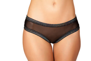 FF841 - Sheer Mesh Short with Band Trim