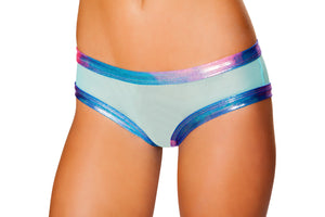 FF841 - Sheer Mesh Short with Band Trim