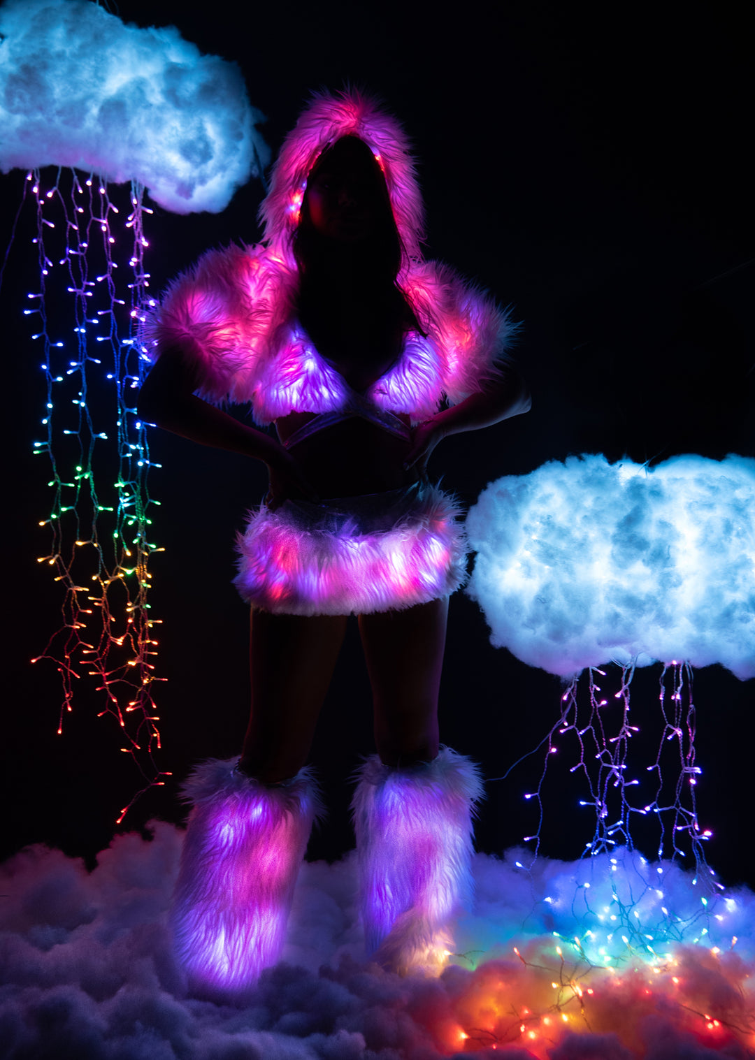 FF429 - Light-Up Faux Fur Legwarmers